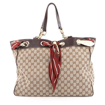 Gucci Positano Tote GG Canvas Large brown