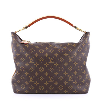 Louis Vuitton Sully Handbag Monogram Canvas PM Brown