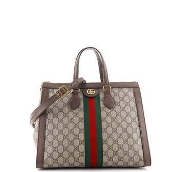Gucci Ophidia Top Handle Tote GG Coated Canvas Medium