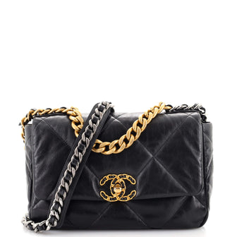 Chanel 19 Flap Bag Quilted Goatskin Medium