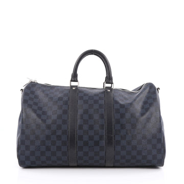 Louis Vuitton Keepall Bandouliere Bag Damier Cobalt 45 Blue