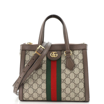 Gucci Ophidia Top Handle Tote GG Coated Canvas Small