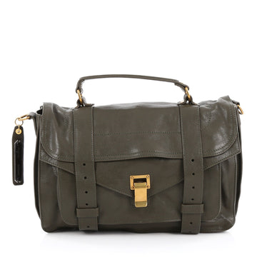 Proenza Schouler PS1 Satchel Leather Medium green