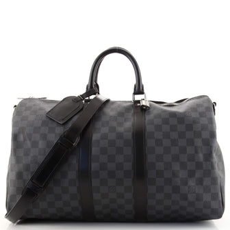 Louis Vuitton Keepall Bandouliere Bag Damier Graphite 45
