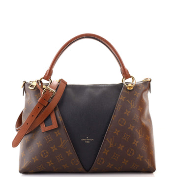 Louis Vuitton V Tote Monogram Canvas and Leather MM