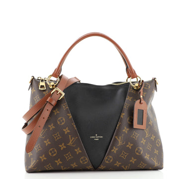 Louis Vuitton V Tote Monogram Canvas and Leather MM