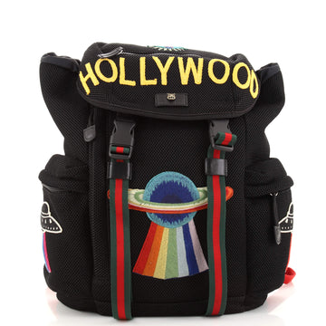 Gucci Hollywood Backpack Embroidered Mesh Large