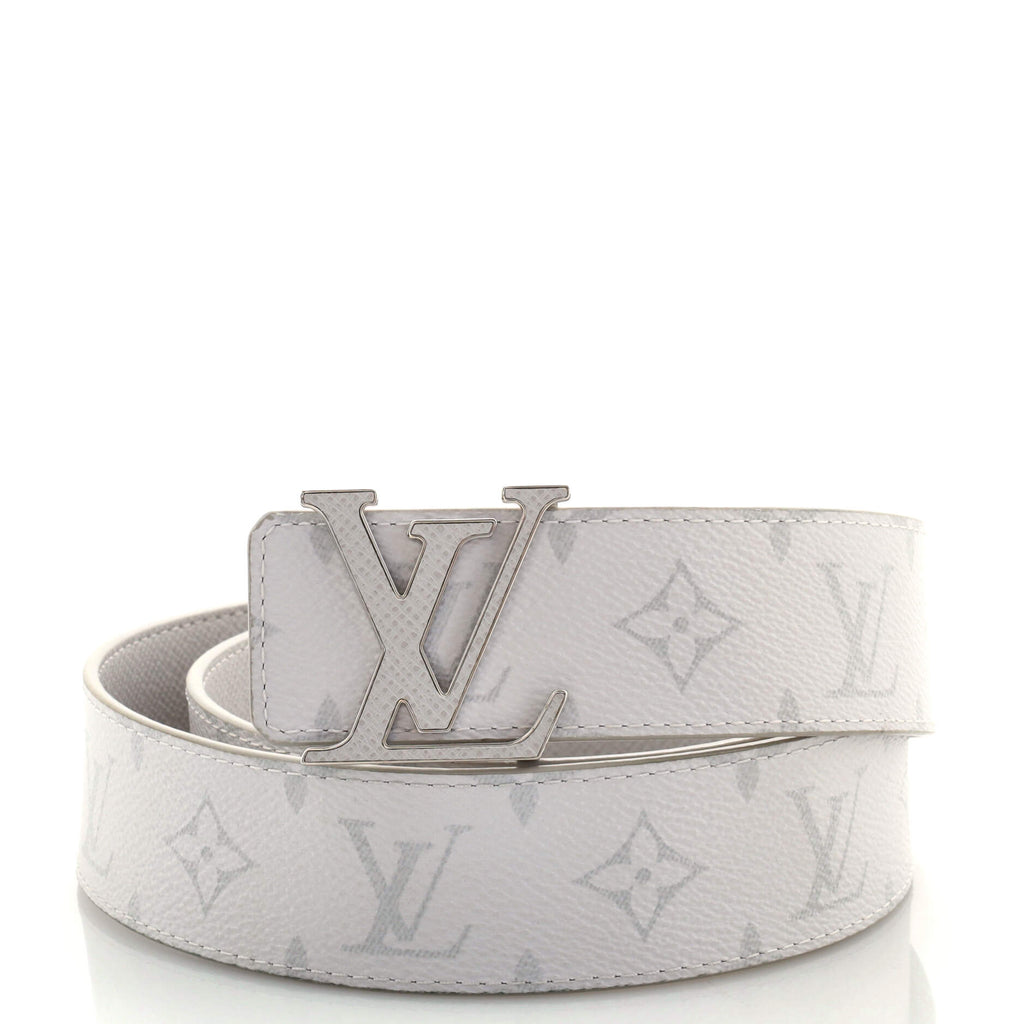 Louis Vuitton LV initials 40mm Reversible Belt, White, 95