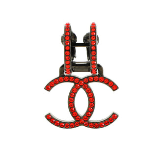 Chanel CC Drop Cuff Clip-On Single Earring Earrings Metal with Crystals