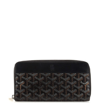Goyard Matignon Zip Wallet Coated Canvas with Leather