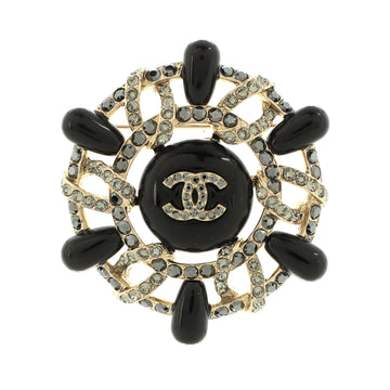 Chanel Paris-Hamburg CC Circular Cluster Brooch Metal with Stone and Crystal