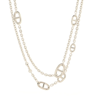 Hermes Farandole Long Necklace Sterling Silver 160