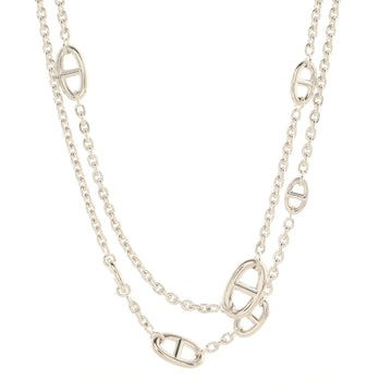 Hermes Farandole Long Necklace Sterling Silver 160