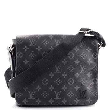 Louis Vuitton District Messenger Bag Monogram Eclipse Canvas PM
