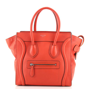Celine Luggage Bag Grainy Leather Micro