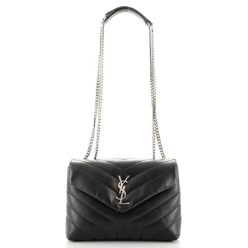 Saint Laurent LouLou Shoulder Bag Matelasse Chevron Leather Small