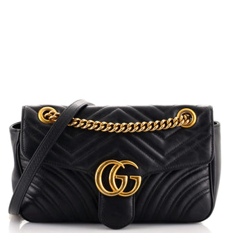 Gucci GG Marmont Flap Bag Matelasse Leather Small