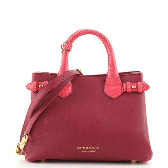 Burberry Banner Tote Leather with Python Small