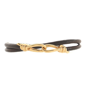 Tiffany & Co. Paloma Picasso Knot Double Wrap Bracelet 18K Rose Gold and Leather