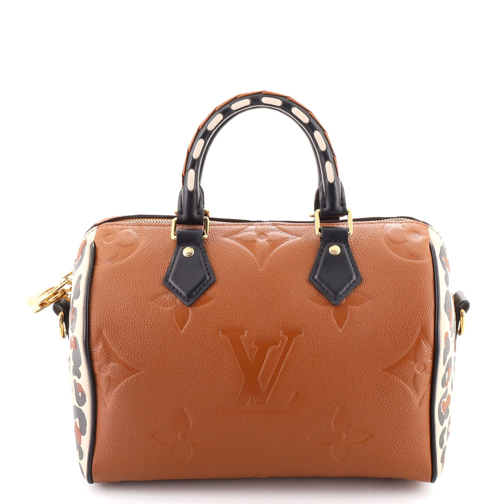 Louis Vuitton Black Empreinte Leather Wild at Heart Speedy Bandouliere 25  Bag - Yoogi's Closet
