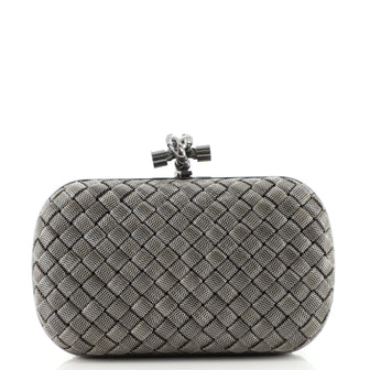 Bottega Veneta Box Knot Clutch Intrecciato Brass Small