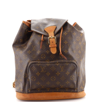 Louis Vuitton Vintage Montsouris Backpack Monogram Canvas GM