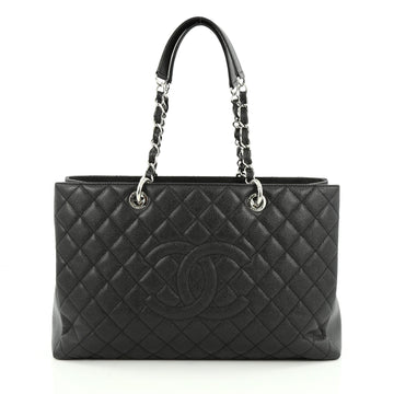 Chanel Grand Shopping Tote Quilted Caviar XL black