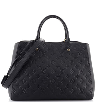 Louis Vuitton Montaigne Handbag Monogram Empreinte Leather GM