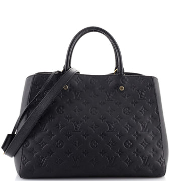 Louis Vuitton Montaigne Handbag Monogram Empreinte Leather GM