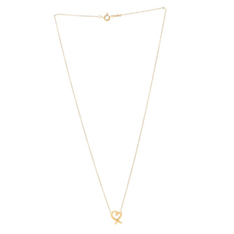 Tiffany & Co. Paloma Picasso Loving Heart Pendant Necklace 18K Yellow Gold