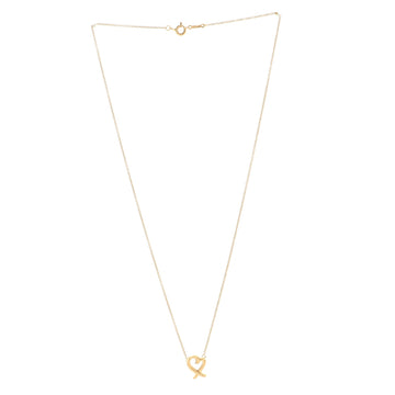 Tiffany & Co. Paloma Picasso Loving Heart Pendant Necklace 18K Yellow Gold
