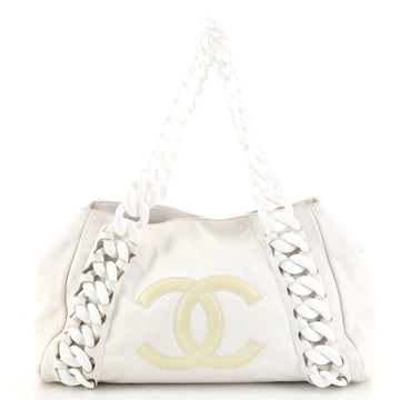 Chanel Resin Modern Chain Tote Calfskin East West