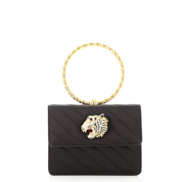 Gucci Rajah Broadway Top Handle Evening Bag Quilted Satin