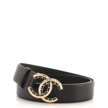 Chanel Woven Chain CC Buckle Belt Leather Medium