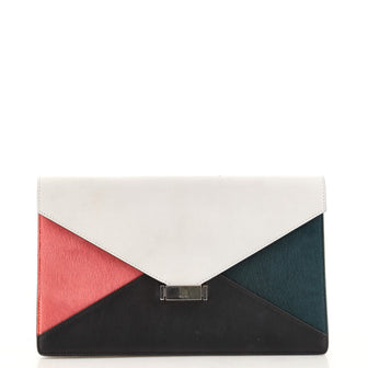Celine Diamond Clutch Pony Hair and Leather Medium