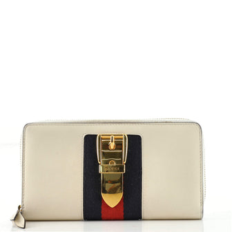 Gucci Sylvie Zip Around Wallet Leather