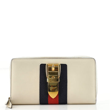 Gucci Sylvie Zip Around Wallet Leather