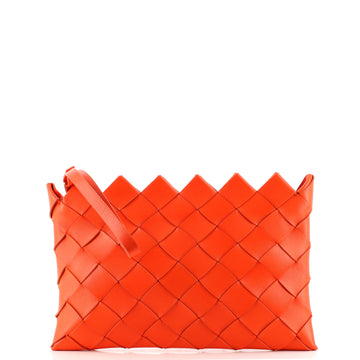 Bottega Veneta Zip Wristlet Pouch Maxi Intrecciato Leather