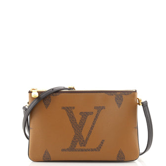 Louis Vuitton Double Zip Pochette Reverse Monogram Giant