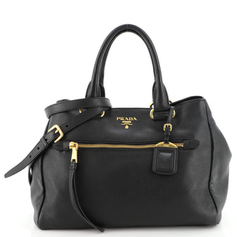 Prada Front Pocket Convertible Tote Vitello Daino Medium