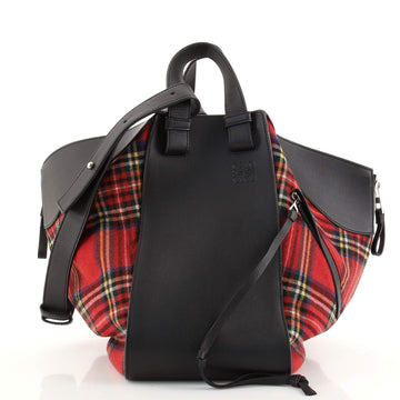 Loewe Hammock Bag Tartan and Leather Small