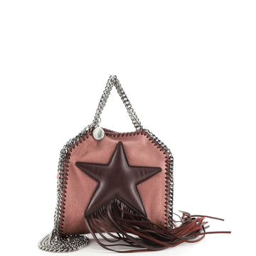 Stella McCartney Falabella Fringe Star Fold Over Crossbody Bag Shaggy Deer Tiny