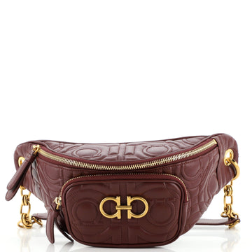 Salvatore Ferragamo Gancini Belt Bag Quilted Leather