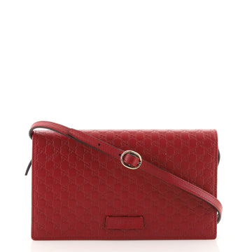 Gucci Wallet on Strap (Outlet) Microguccissima Leather