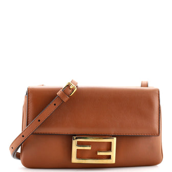 Fendi Duo Baguette Crossbody Bag Leather Small