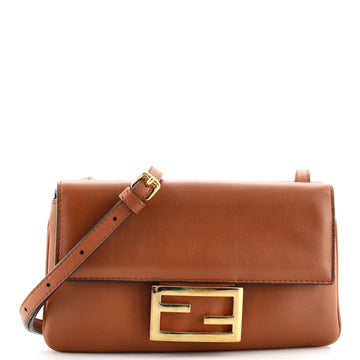 Fendi Duo Baguette Crossbody Bag Leather Small