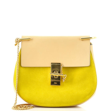 Chloe Drew Crossbody Bag Leather and Suede Small