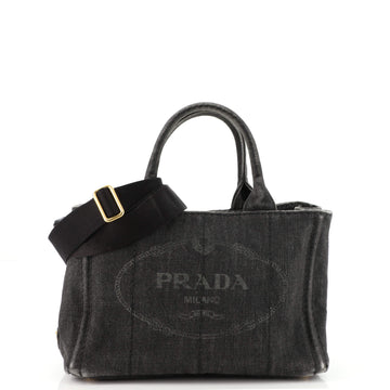 Prada Canapa Convertible Tote Denim Mini
