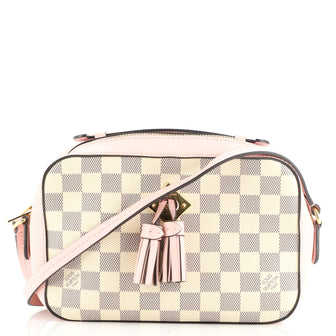 Louis Vuitton Saintonge Handbag Damier with Leather