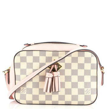 Louis Vuitton Saintonge Handbag Damier with Leather